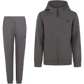 Cruyff Ignite Tape Trainingspak Hooded Kids Donkergrijs