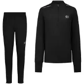 Cruyff Ametrine Trainingspak 1/4-Zip Kids Zwart