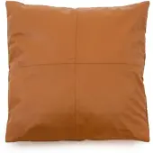 Bazar Bizar The four panel leather cushion cover camel 60x60
