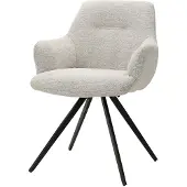 LivingFurn eetkamerstoel doreen sneak natural stof / gecoat staal