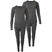 Accezzi Merino, ski-ondergoed, dame, grijs, 2 sets
