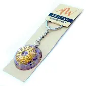 WGifts Sleutelhanger - Amethist Mandala Harten - Orgonite Power