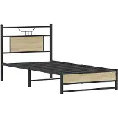 vidaXL Bedframe zonder matras hout sonoma eikenkleurig 80x200 cm