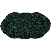 HAY Deurmat Coco Door Mat Swirl Green And Black (40 x 80 cm)
