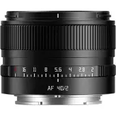 TTArtisan AF 40mm F/2 Sony E-mount zwart