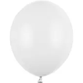 Party Deco Strong Ballonnen 12cm, Pastel Pure wit (1 zakje met 100 stuks)