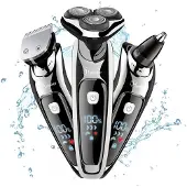 Hatteker Professioneel 3-in-1 Scheerapparaat voor Mannen – Nat & Droog – Baardtrimmer, Precisietrimmer & Neustrimmer