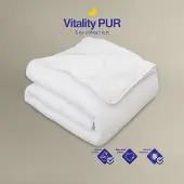 Vitality Pur Sky 4-Seizoenen Dekbed - 240x220 - Tweepersoons - 2-Delig Met Drukknopen - Sanitized Hygiënisch & Ademend Dekbed - Anti Allergie - Zomer & Winter dekbed