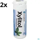 Miradent Xylitol Kauwgom | Pepermunt | 2 x 30 stuks | Voordeelverpakking