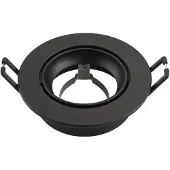 LEDVION - LED Inbouwspot Rio - GU10 - Zwart - Ø85 mm