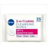 Nivea Biodegradeable Wipes 25s 3in1 Dry Skin (NIV489)