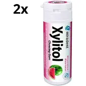 Miradent Xylitol Kauwgom | Watermeloen | 2 x 30 stuks | Voordeelverpakking