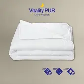 Vitality Pur Sky All Year Dekbed – 140x200 – Eenpersoons – Enkeldekbed Voor Alle Seizoenen – Sanitized Hygiënisch & Ademend Dekbed – Anti Allergie – Warmteklasse 3 – Zomer & Winterdekbed