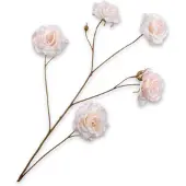 Silk-ka Kunstbloem-Zijde Bloemen Roos Tak Creme 93 cm