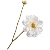 Silk-ka - Kunstbloem - dahlia - creme - H48 cm - 3 stuks