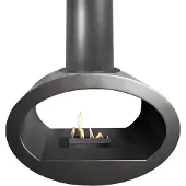 Xaralyn Bio-ethanol haard - plafondhaard Floh - 2KW verwarming - hangende haard - inclusief bio-ethanol brander - echte vlammen - sfeerhaard