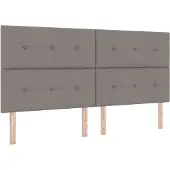vidaXL LED Hoofdbord Taupe Stof