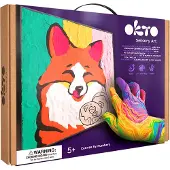 Okto Sensory Art Kleuren op nummers - Dieren - Vos - Luchtklei - 21x21cm - 5+