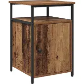 vidaXL Nachtkastje Oud hout Bewerkt hout