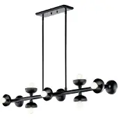 Kichler LED Hanglamp Palta | 10X E27 Max 40W | Satin Black