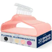 SereneLife Kleerhangers –Fluwelen Hangers-Antislip Zware Duurzame Kledinghangers Set-20Stuks-Duurzaam met 360° Draaihaak