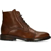 Black Label Bruine leren veterboots | Maat 43