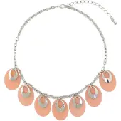 Behave – Ketting – Zilverkleurig Roze – Cirkel Hangers – Modieus – Nikkelvrij