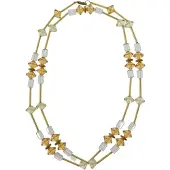 Behave – Ketting – Amber Geel Bruin – Acryl Kralen – Lange Halsketting – Nikkelvrij