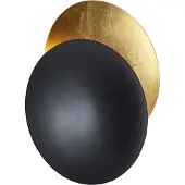 QAZQA Moderne wandlamp zwart met goud 34.5cm 2-lichts - Sunrise