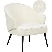 Beliani KAYLA - Fauteuil - Off-white - Bouclé