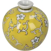 HD Collection Vaas Porselein Geel 11,5x11,5x11,5cm