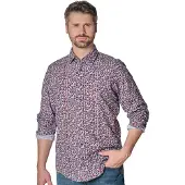 Casa Moda Casual Fit Overhemd rood, Bedrukt