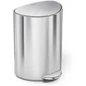 Simplehuman Prullenbak Halfrond Geborsteld Staal 6L