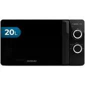 Cecotec Proclean 3030, vlakke oven, werkblad, magnetron met grill, 20 liter, 700 watt, draaibaar, zwart
