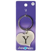 Paper Dreams Hart Sleutelhanger - Y Zilver zilver Metaal Sleutelhanger