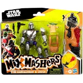 Star Wars MixMashers Deluxe Mandalorian Figuur met Grogu om te Mixen met Accessoires