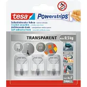 TESA Powerstrips Small Kleefhaak 3 stuks Wit, RVS Inhoud: 3 stuk(s)