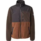 Iriedaily Fleece jas 'Auf Deck' chocoladebruin / cognac / donkerbruin / antraciet