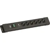 Bachmann CONNECTUS 6xCEE7/3, 1xSPD-Plus 1xschakelaar 2,0 m CEE7/7 zwart