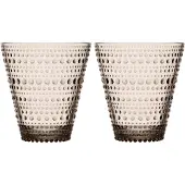 Iittala Kastehelmi glas 30 cl, 2-pack Linnen