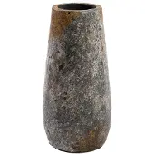 Bazar Bizar Vaas Funky | natuursteen grijs 14x31x14 cm vazen | NADUVI