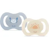 Dodie Anatomische Schnuller Blau-Beige 0-2 Monate 2 St Speen