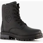 Blue Box meisjes veterboots met hartjes zwart maat 37