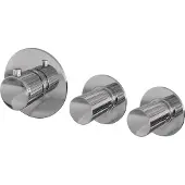 Brauer Stripe inbouwthermostaat en 2 stopkranen met in- en afbouwdelen chroom