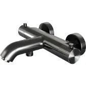 Brauer Stripe opbouw baddouche thermostaatkraan gunmetal geborsteld PVD