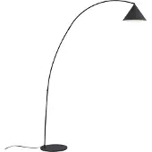 QAZQA Retro vloerlamp zwart met witte binnenkant - Triangolo