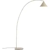 QAZQA Retro vloerlamp beige met witte binnenkant - Triangolo