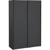 Ebuy24 Bergamo schuifdeurkast 2 deuren 140x220cm mat grijs.