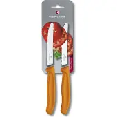 Victorinox Tomatenmes Swiss Classic Gekarteld Oranje (2-delig)