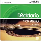 Daddario EZ890 akoestische gitaar snaren | 09-45 85/15 | Bronze